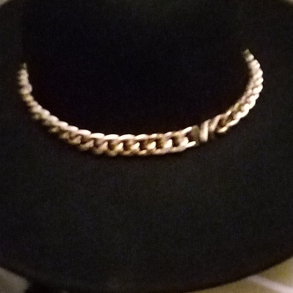 Michael Kors women hat with gold mk chain